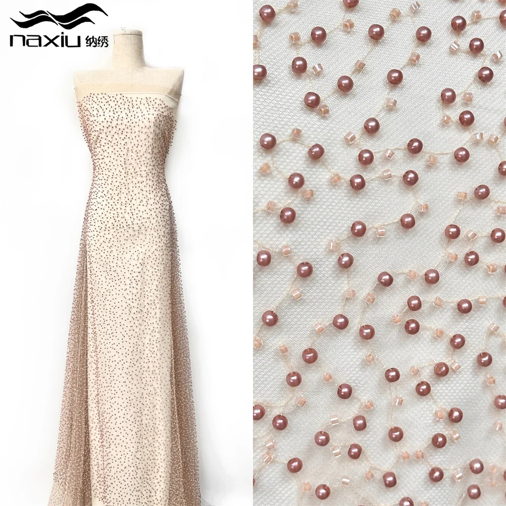 

5 ярдов роскошная кружевная ткань высокого качества с вышивкой бисером африканская кружевная ткань для вечерних платьев