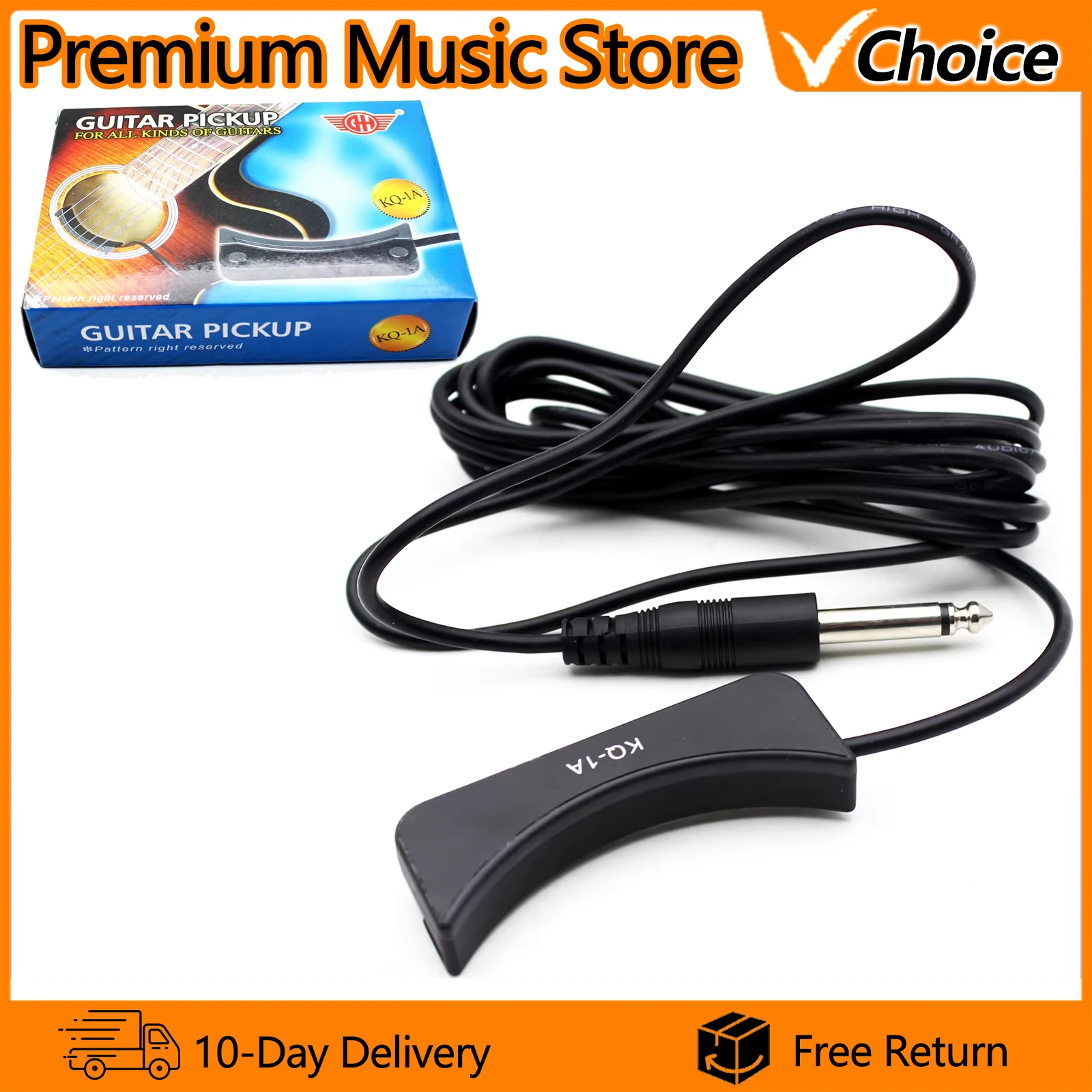 IRIN Guitar Pickup KQ-1A Ceramic Piezo Pickup for Acoustic Classical Guitar High Sensitivity Low Noise Guitar Accessories