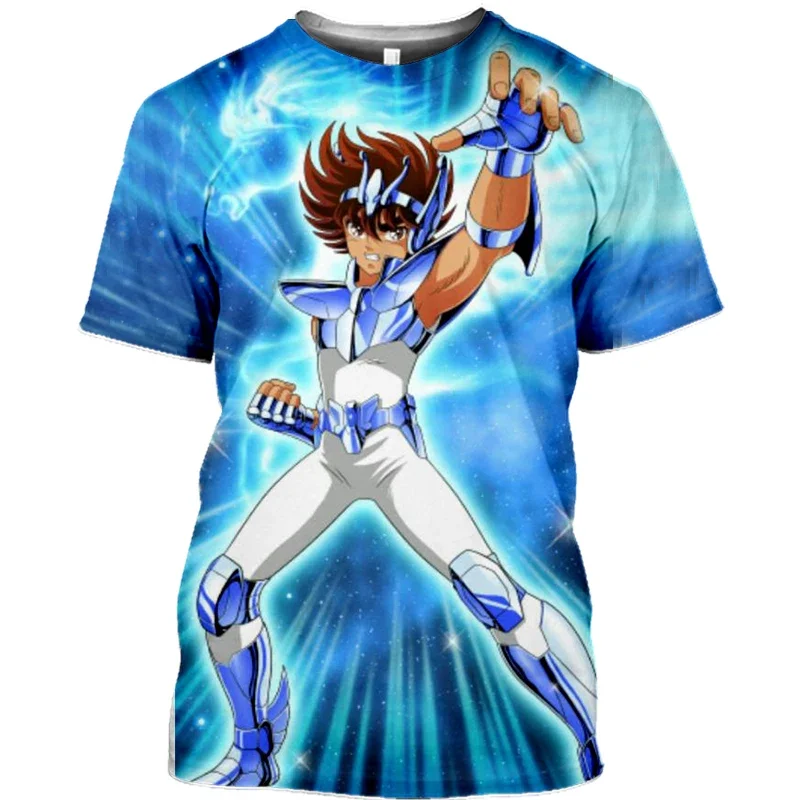 Anime Saint Seiya T-shirt Men Women 3D Printed Novelty Fashion T Shirt Hip Hop Streetwear Casual Oversized Tops New Clothing