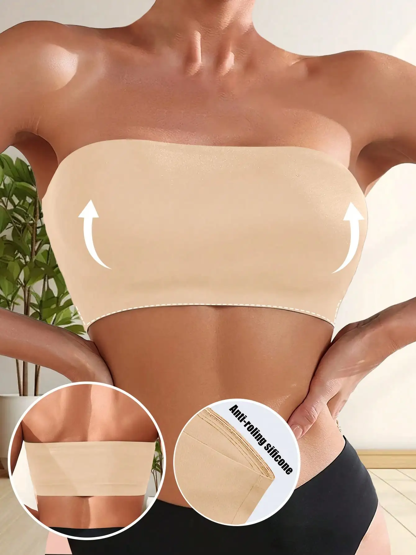 No Padding Traceless Bandeau Wireless Bralette Sexy Strapless Bra Seamless Tube Top Intimates Lingerie view 3