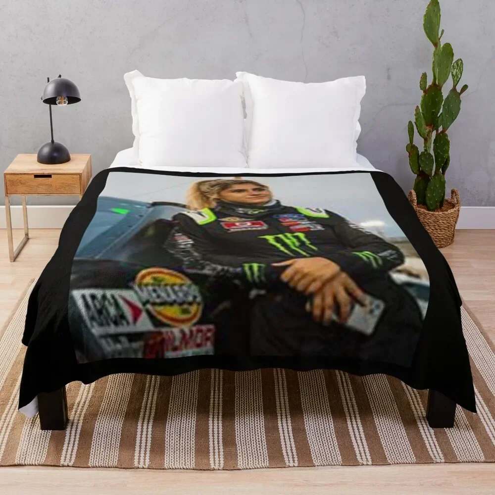 

Hailie Deegan - Poster Throw Blanket Hairys funny gift Plush Bed covers Blankets