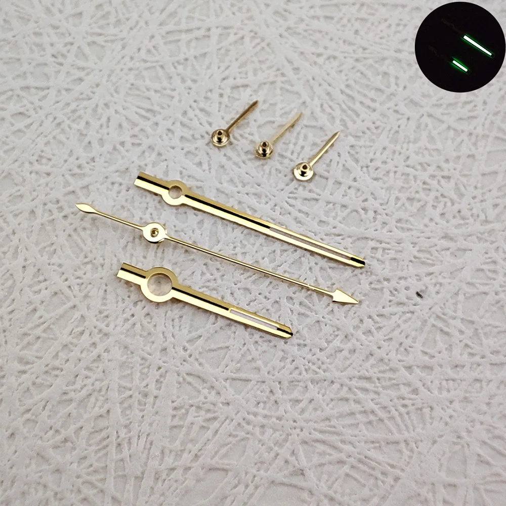 VK63 الأيدي VK63 مؤشر الفضة ثلاثة إبرة الأخضر مضيئة ساعة فضية الملحقات مناسبة لحركة VK63 VK63 الأيدي الثانية #4