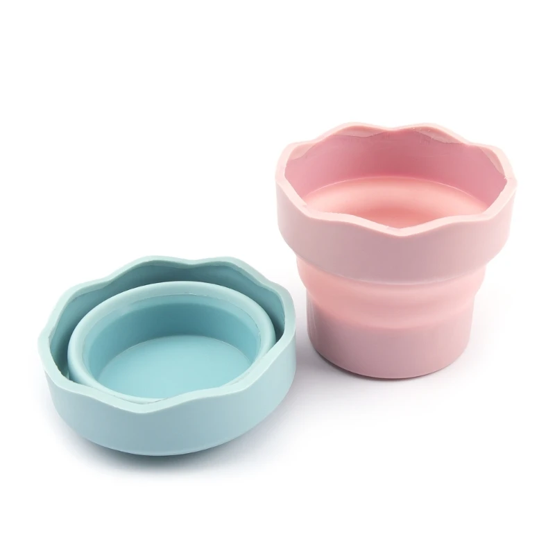 فرشاة رسم صغيرة غسل دلو متعددة الأغراض قابلة للطي فرشاة الرسم غسل دلو قابلة لإعادة الاستخدام سميكة القاع في الهواء الطلق