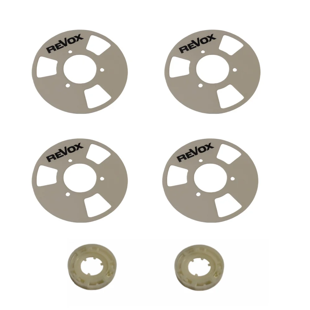 Revox Basf  Metal (Aluminum) Reel for Reel To Reel Cassette Tape Kit  (Pack of 4 Reels + 2 Wheel)