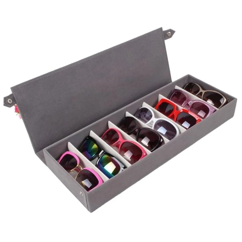 8 Slot Glasses Storage Box Rectangle Sunglasses Bedroom Dormitory Tabletop - Image 5