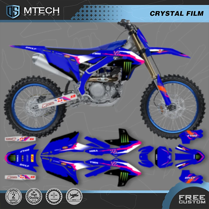 

DSMTECH Motorcycle Graphics Backgrounds Decals Stickers Kits For YAMAHA YZF450 2023-2025 YZF250 2024-2026 007