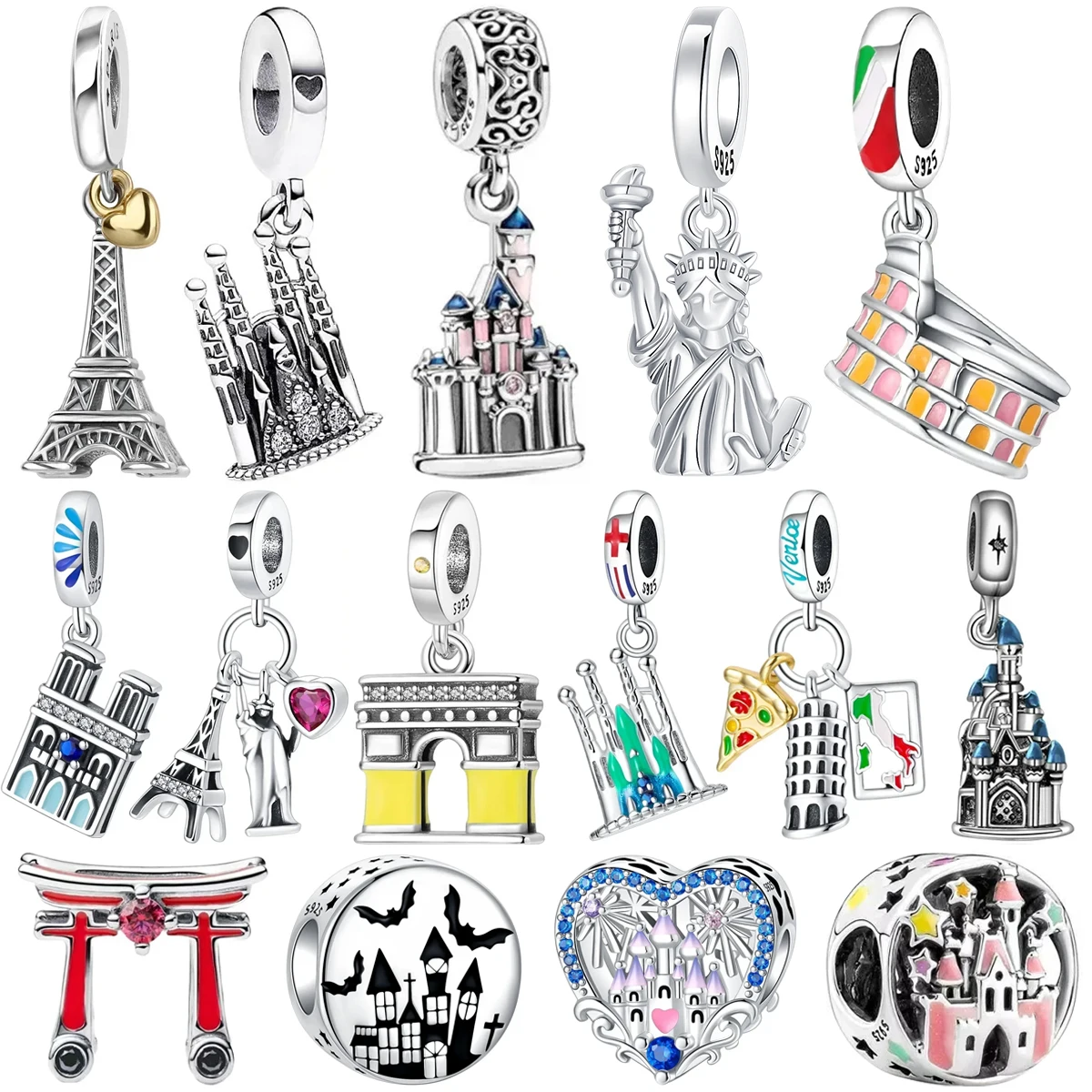 LandmarkBuildingCharms925SterlingSilverEiffelTowerStatueofLibertyBeadsKeychainMetalBraceletDIYFineJewelryGift-AliExpress36
