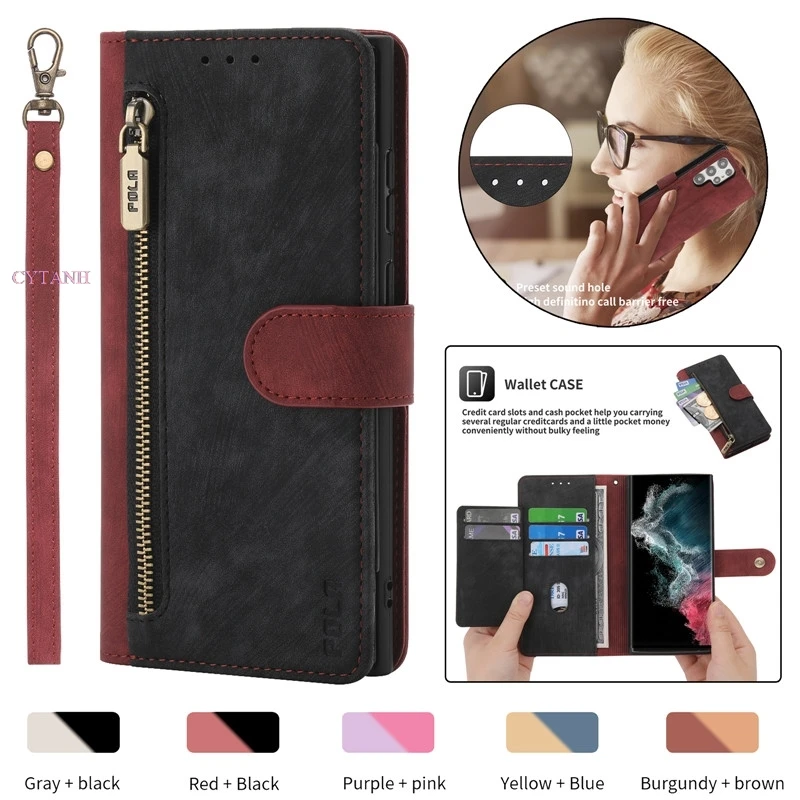 Anti-Theft Brush Leather Case For Xiaomi Mi 13T 12T 12 Ultra Pro 11 Lite 11T 10T 11i 14 13C A3 9 SE Business Flip Wallet Cover