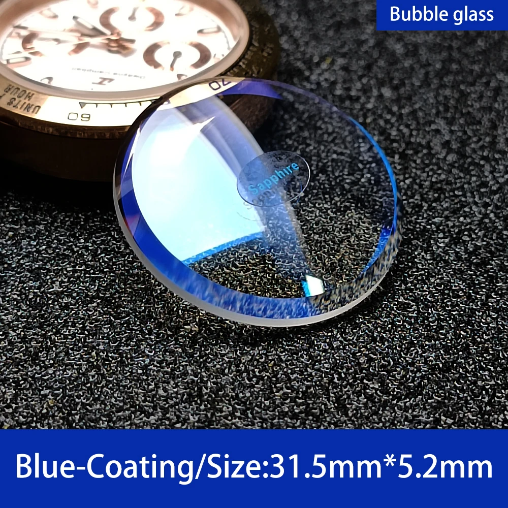 31.5x5.2x2.9mm Sapphire Crystals Double Dome Big Chamfer Blue/Red AR Coating Watch Glass Fits SKX007 SKX175 SRPD55K1 SRPD65K1