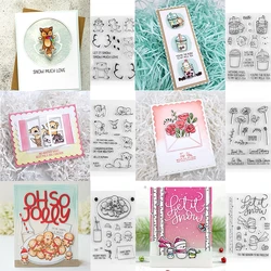 Boba Tea Stems and Sprigs Clear Stamps and Cutting Dies for DIY Craft Making Art Card  Photo Album Scrapbooking Crafts Decora