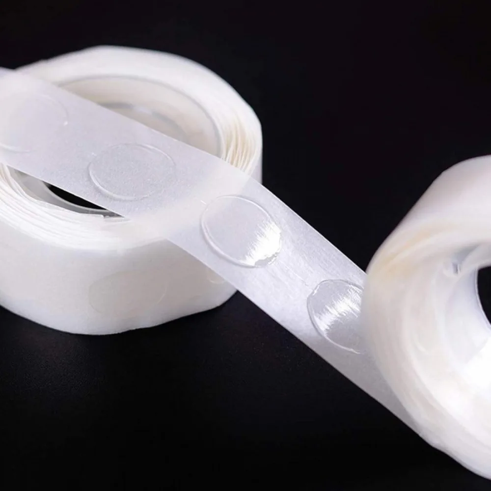 2 Rolls Balloon Dot Glue Tape, Clear Removable Double Sided Round Adhesive Dots, Non-Marking Sticky Dots for Balloons Wedding Birthday Party Decor Photo Frame Craft DIY