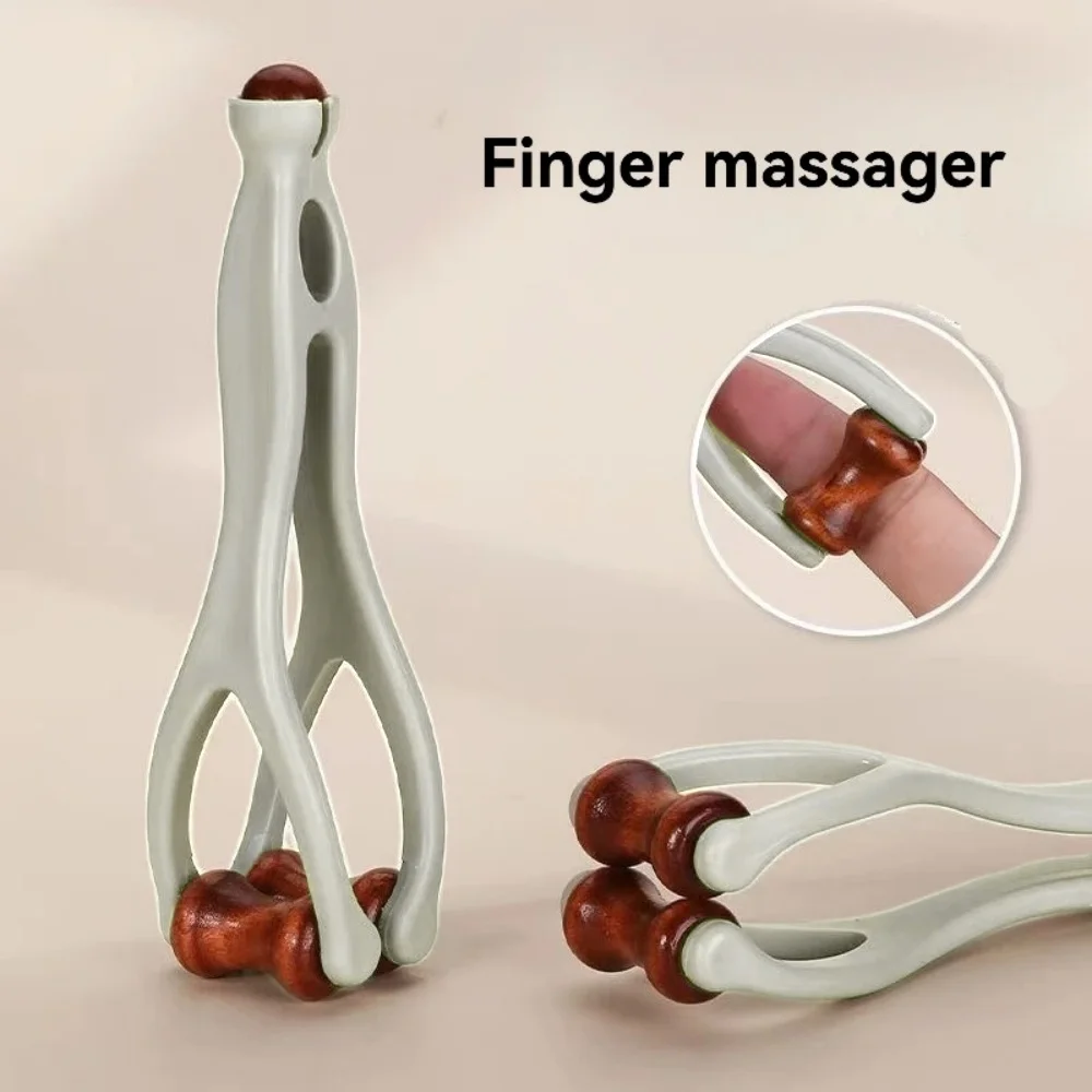 Finger Massager Dual-Row Roller Design Easy Use Relieve Finger Fatigue Promote Blood Circulation Portable Roller Finger Massager
