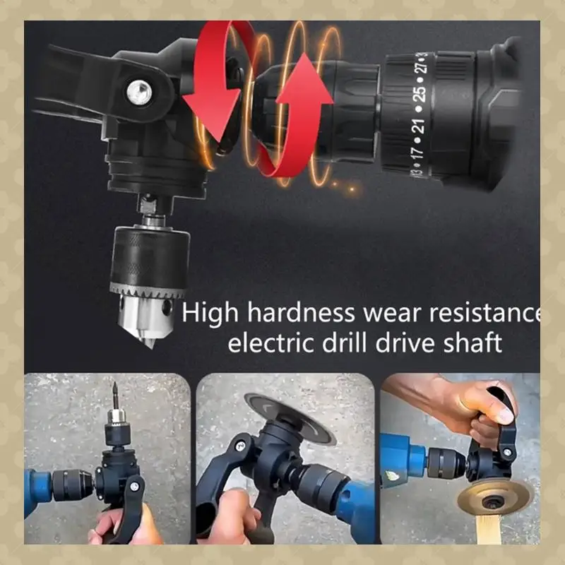 

AB45 Right Angled Drill Attachment Right Angle Drill Attachment Adapter Metal Drill Chuck