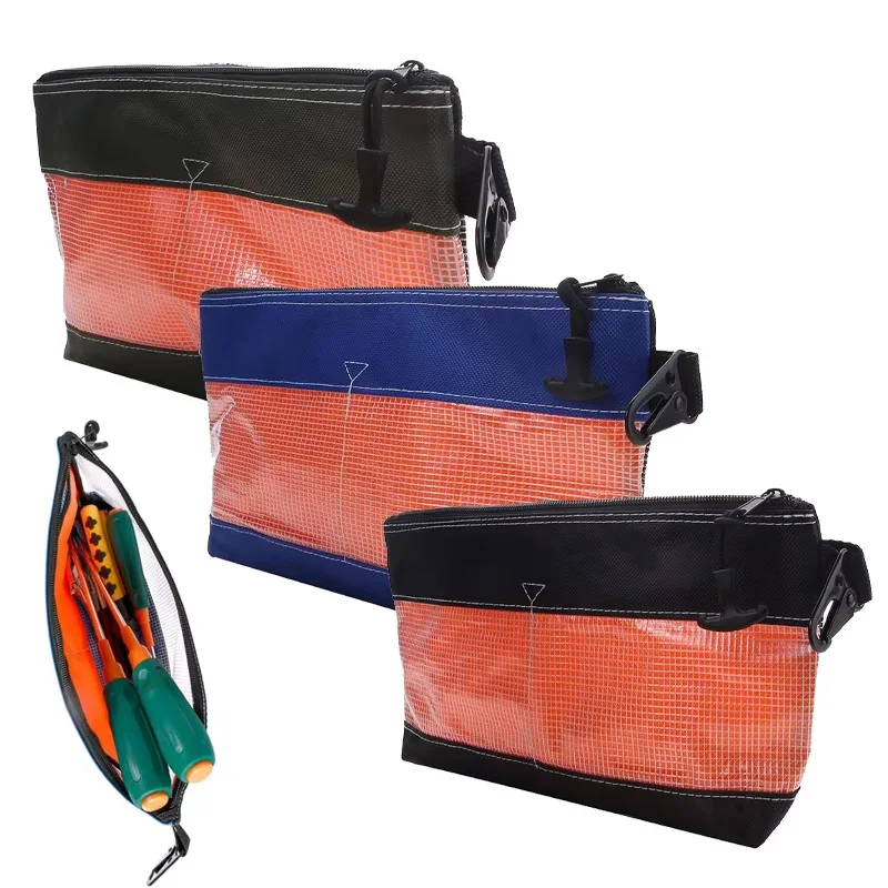 

Waterproof Storage Bag Transparent PVC Tool Bag Anti-static Hardware Kit Portable Parts Bag Multifunctional Practical Work Bag