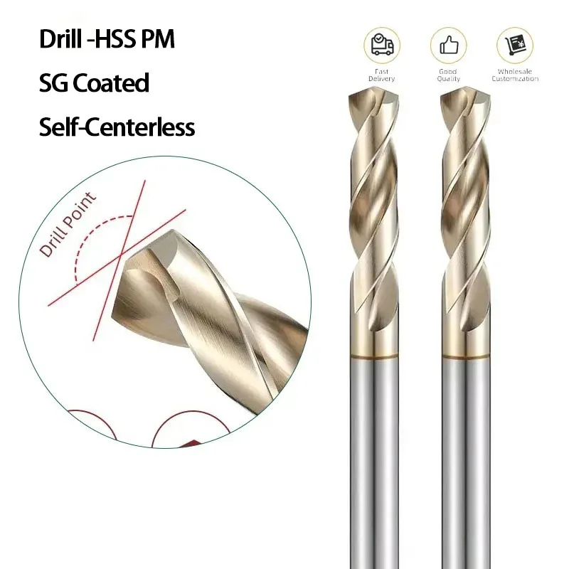 Drill Bit CNC HSS-PM Cobalt Drilling Tool Powder Metallurgy Superalloy High Performance for Metal Steel SUS Stainless Steel