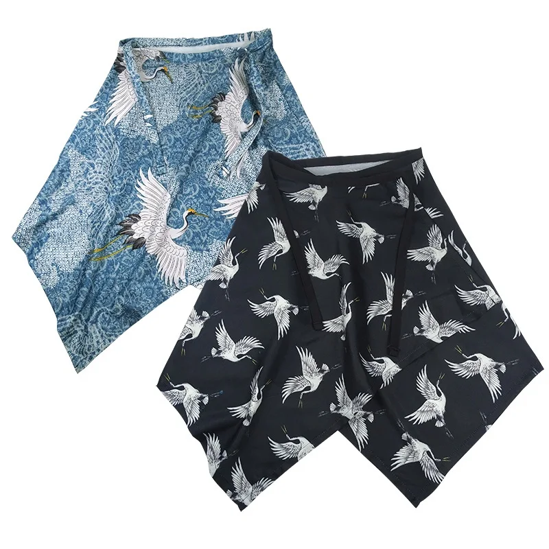 Printed Hip Hop Irregular Men and Women Fake Shirt Hem High Street False Shirt Skirt Half-body Denim Skirts Womens Jupe Saia