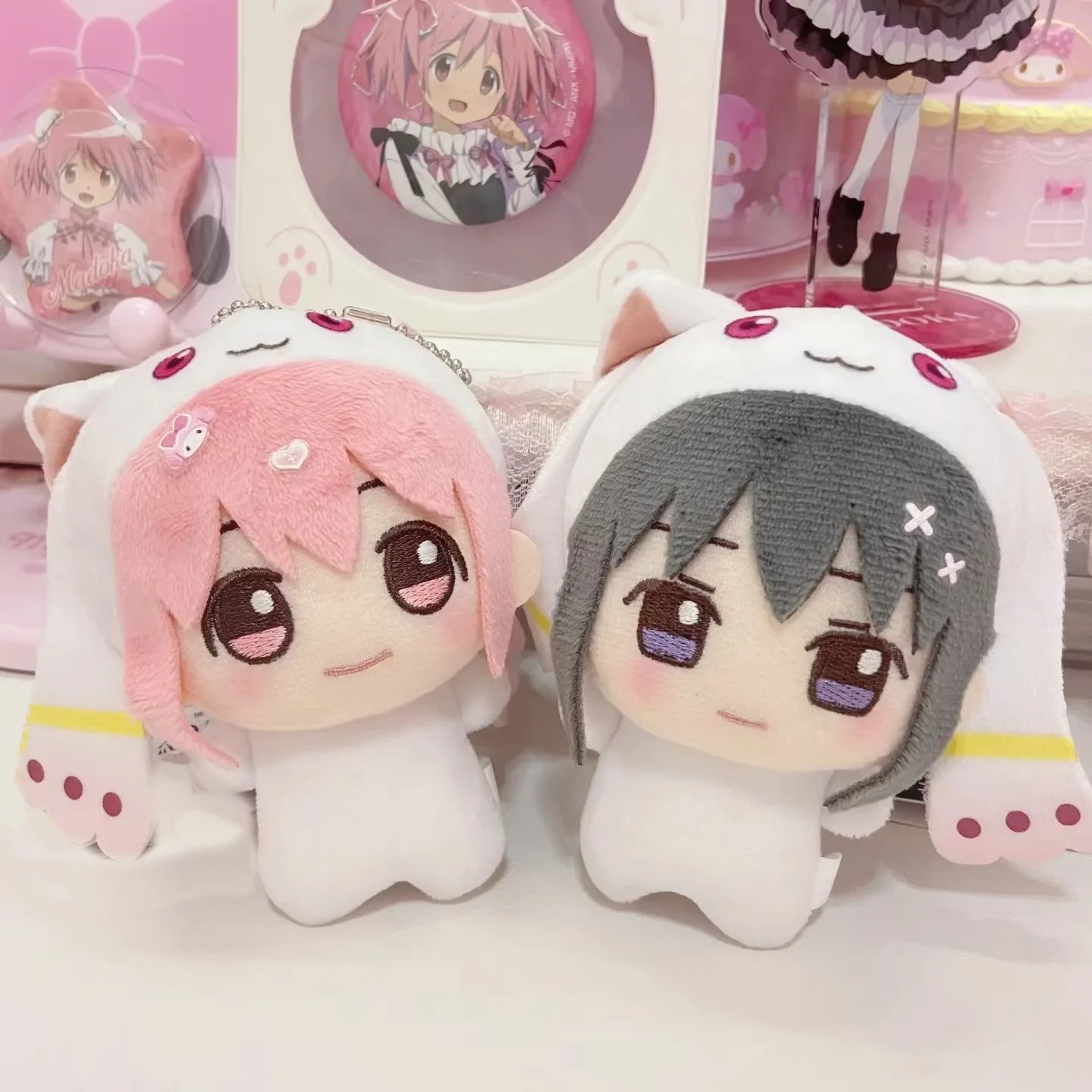 10 سنتيمتر Puella Magi Madoka Magica الكرتون أنيمي أفخم دمية: تومو مامي نجم البحر Nunu نمط الجسم Akemi Homura المفاتيح قلادة