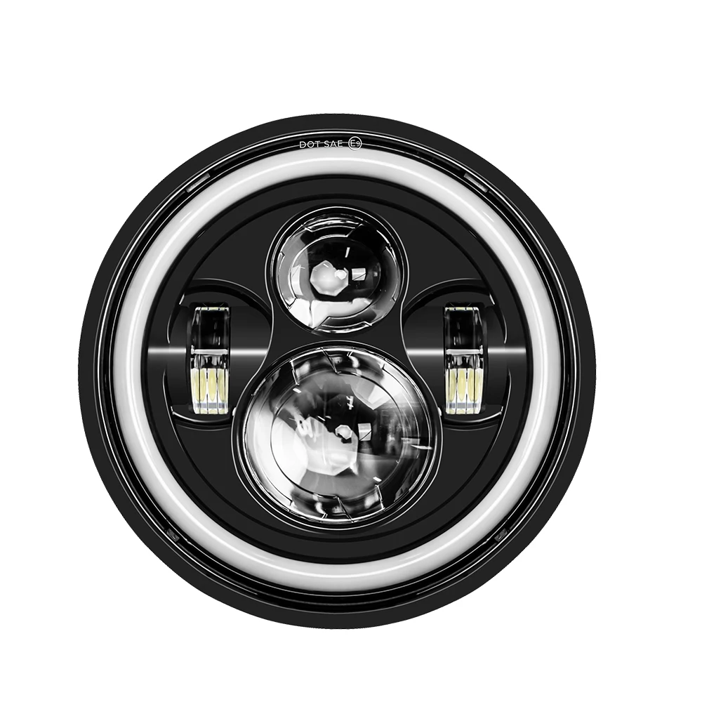 2 stuks 7 Inch Ronde LED Koplamp Auto Accessoires Voor Wrangler JK TJ Voor Hummer H1 H2 Voor Suzuki samurai Lada 4x4 urban Niva - afbeelding 2