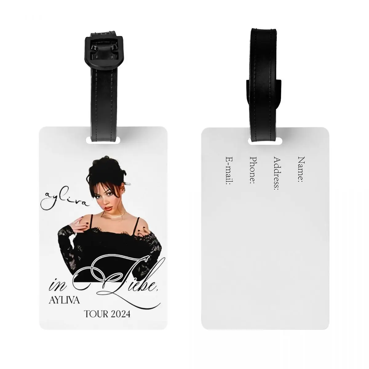Etichetta per bagagli personalizzata Ayliva In Liebe Tour 2024 Etichetta identificativa per valigia per borsa da viaggio per cantante tedesca