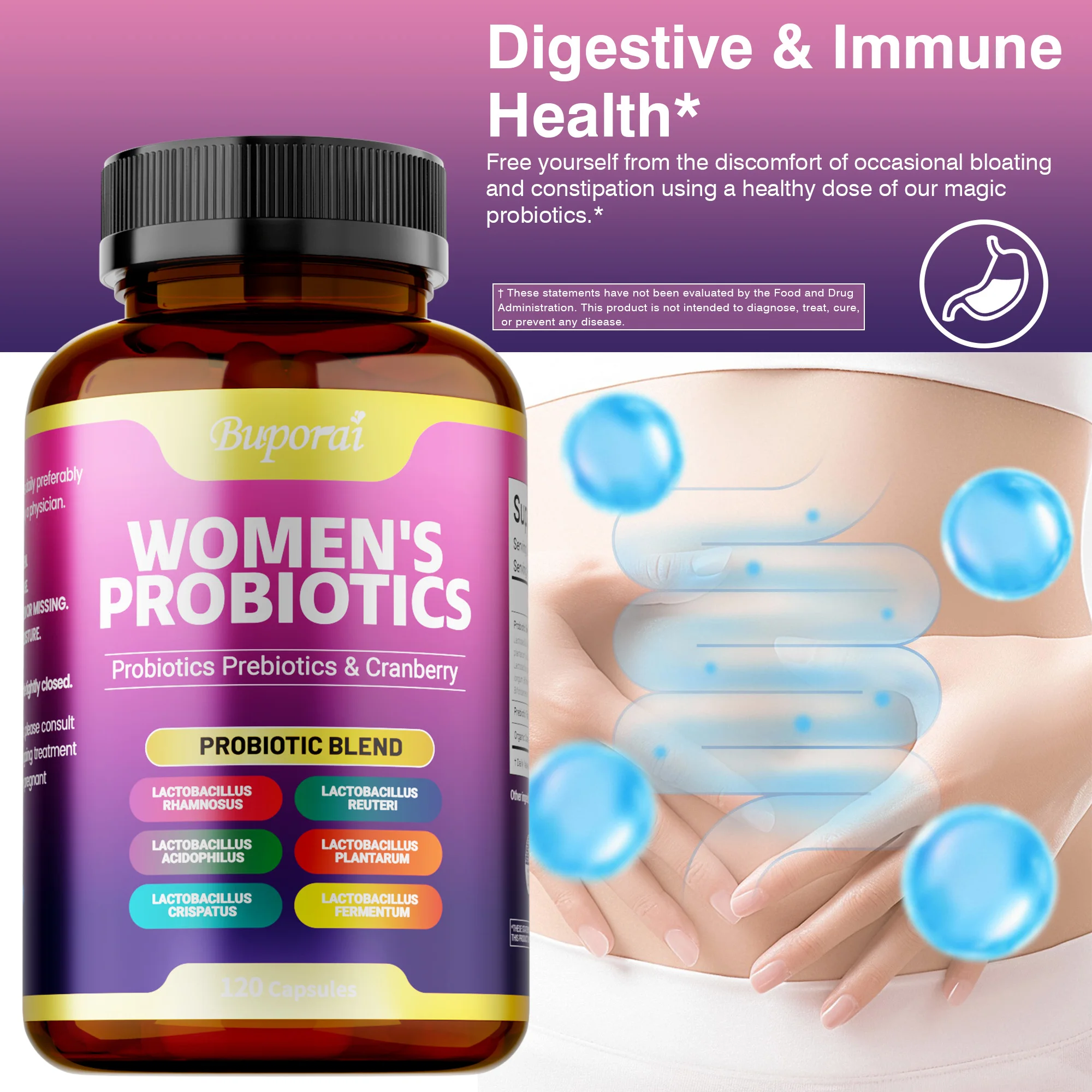 Women's Probiotics - Nutrient Absorption, Reduce Menopausal Discomfort, Support Vaginal Health, Enhances Immunity and Vitality