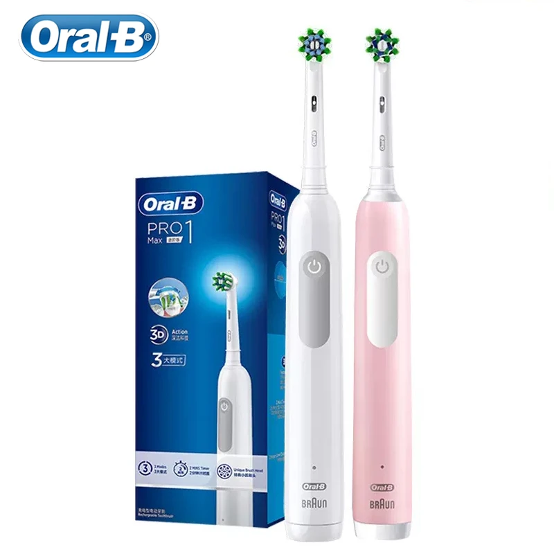 Зубная щетка Oral B с датчиком давления, 3D зубная щетка с 3 режимами работы, для взрослых