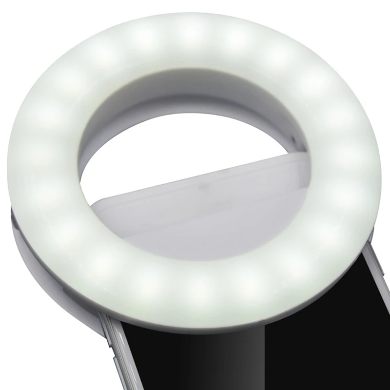 Selfie Ring Light For Phone Rechargeable Cell Phone Ring Light Clip On And Laptop Camera 3 Adjustable Light Modes