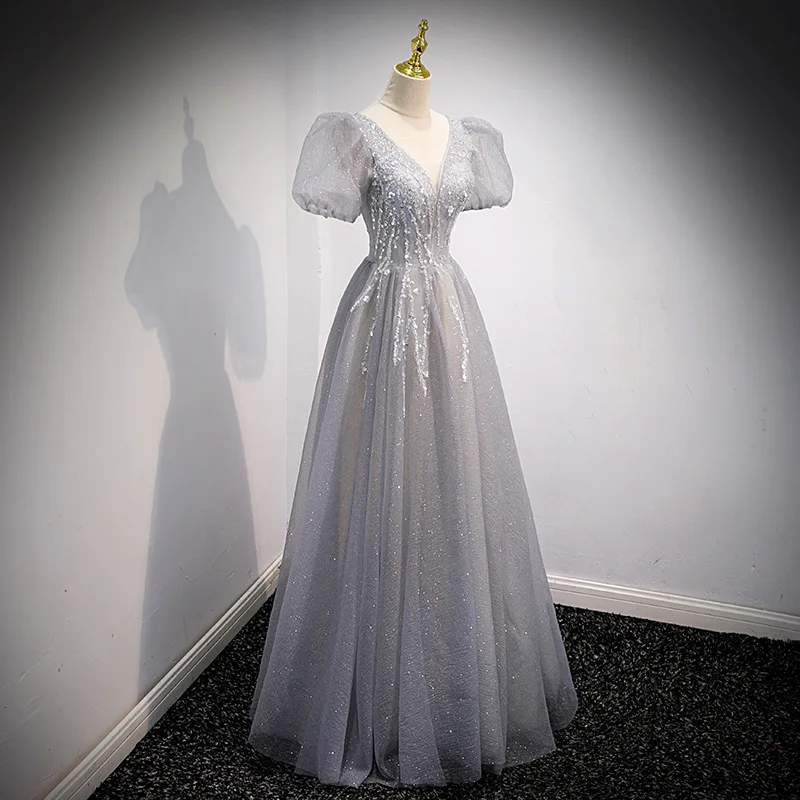 Vestido largo de noche para mujer, traje elegante de lujo para invitados de boda, fiesta de graduación, 2023