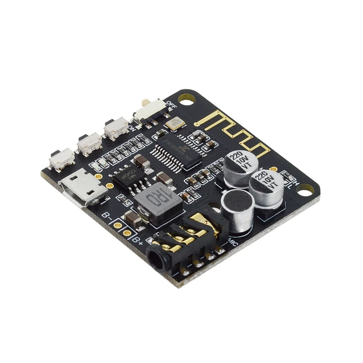 MP3 Audio Decoder Board com Mic, Lossless Car Speaker, Módulo de Áudio, Amplificador, DIY, Receiver, Case, BT5.0 PRO