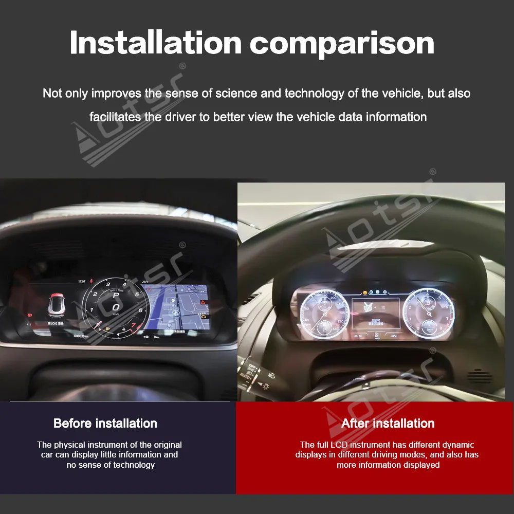 New Arrival Full LCD Digital Instrument Cluster For Jaguar F-TYPE 2013-2023 Match Navigation Screen Upgrade Driving Experience