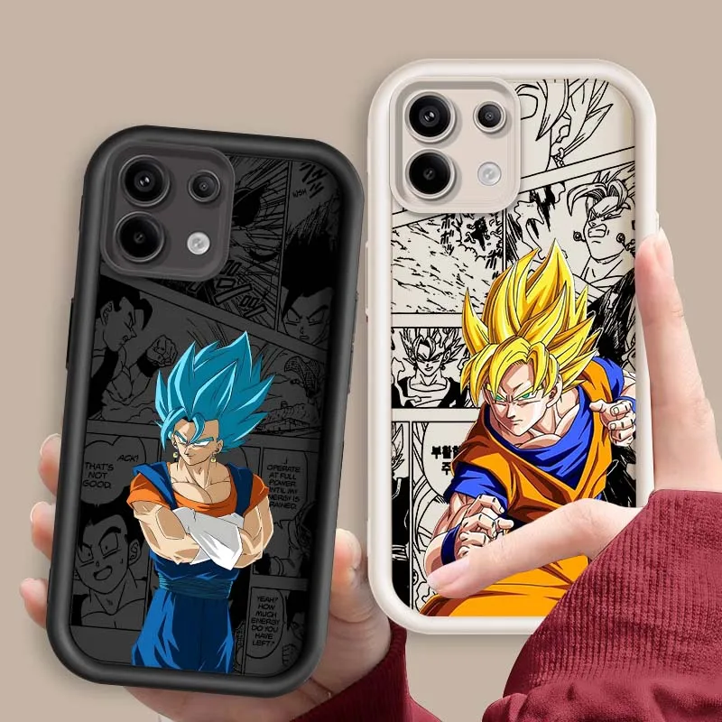 

Fashion Son Goku Anime For Xiaomi Mi Poco X3 X4 X5 X6 M4 M5 M5s M6 F4 F5 F6 Pro GT Plus 5G Eye Ladder Phone Case