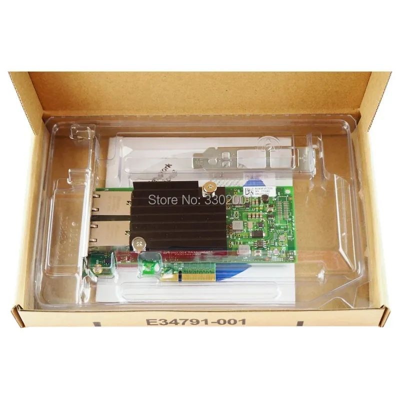 PCI-E X4 X550-T2 10G 이더넷 서버 어댑터, 듀얼 포트 RJ45 통합 네트워크 어댑터, X550T2BLK