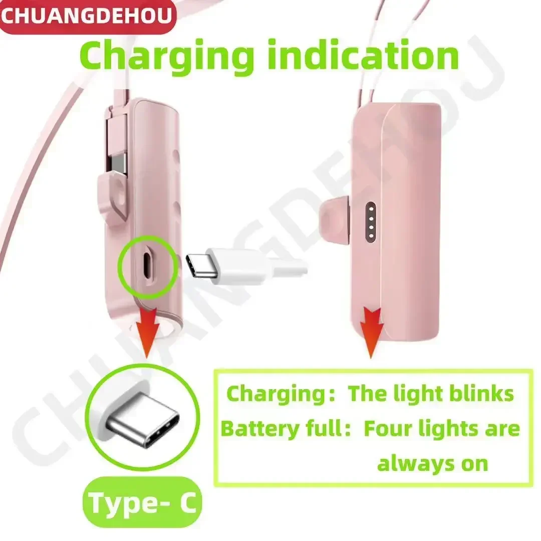 Mini Power Bank 10000mAh Fast Charging Large Capacity Fast Charging Mobile Power iPhone Type-C Emergency External Battery