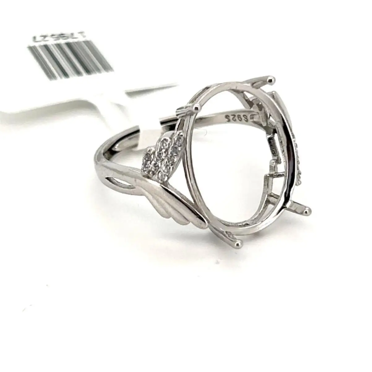 MeiBaPJ Inlay 12*16mm Oval Gemstone S925 Sterling Silver DIY Empty Ring Holder for Women Fine Weddings Jewelry Free Mail