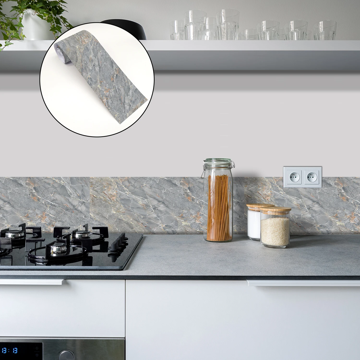สติ๊กเกอร์ติดผนังลายหินอ่อน 24 - Home Bathroom Floor Tiles บทวิจารณ์และราคา