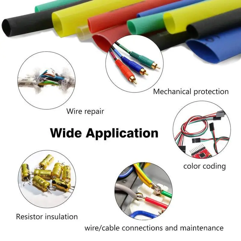 Heat Shrink Sleeving Tube Kit Wire Electrical Connection Wire Wrap Cable Protection Thermoresistant Tubing Wrapping Insulation