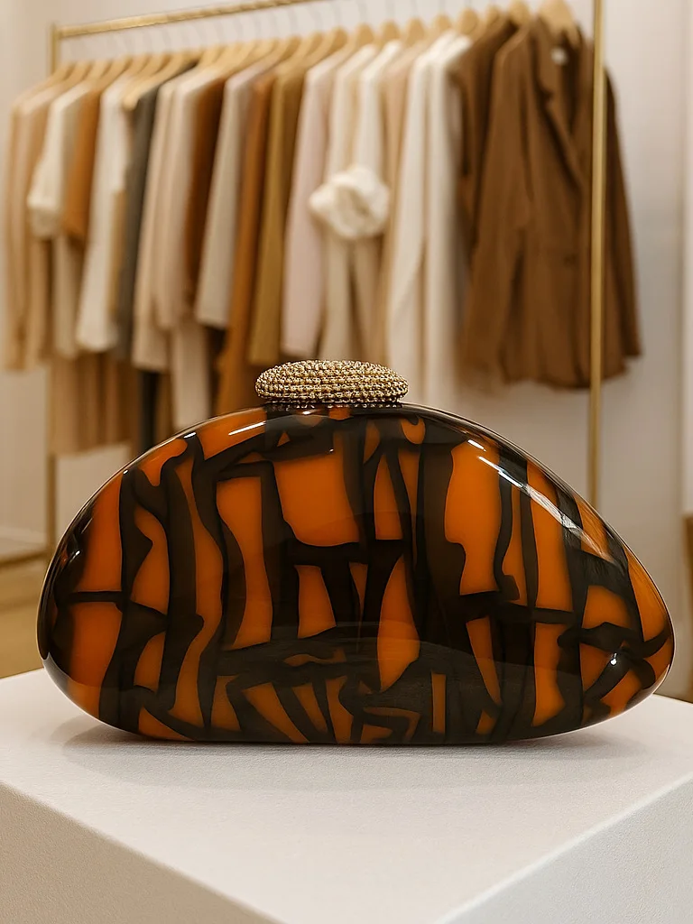 Acrylic  Handbag Women's Single Shoulder Crossbody Bag Fashionable Dinner Clutch Bag Macaron Style Casual Evening Bag
