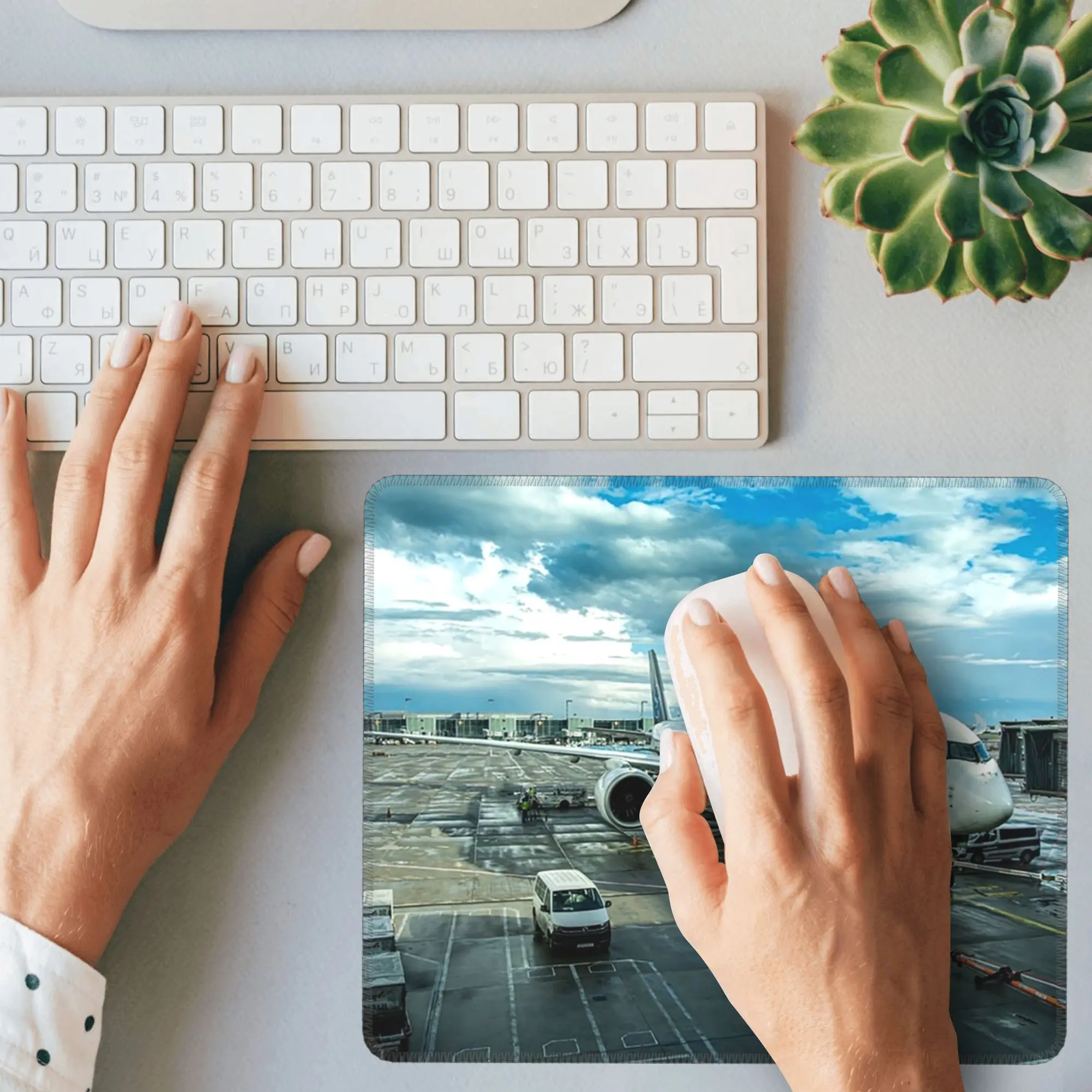 لوحة ماوس Lufthansa Airbus A350 لوحة مفاتيح الكمبيوتر ماوس حصيرة ألعاب الكمبيوتر المحمول حصيرة مكتبية ملحقات المكتب مفارش الطاولة