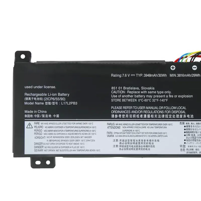 Original 7.6V 30WH L17L2PB3 L17M2PB4 L17M2PB3 L17L2PB4 L17C2PB3 L17C2PB4 Laptop Battery For Lenovo IdeaPad V330-15IKB V530-15IKB