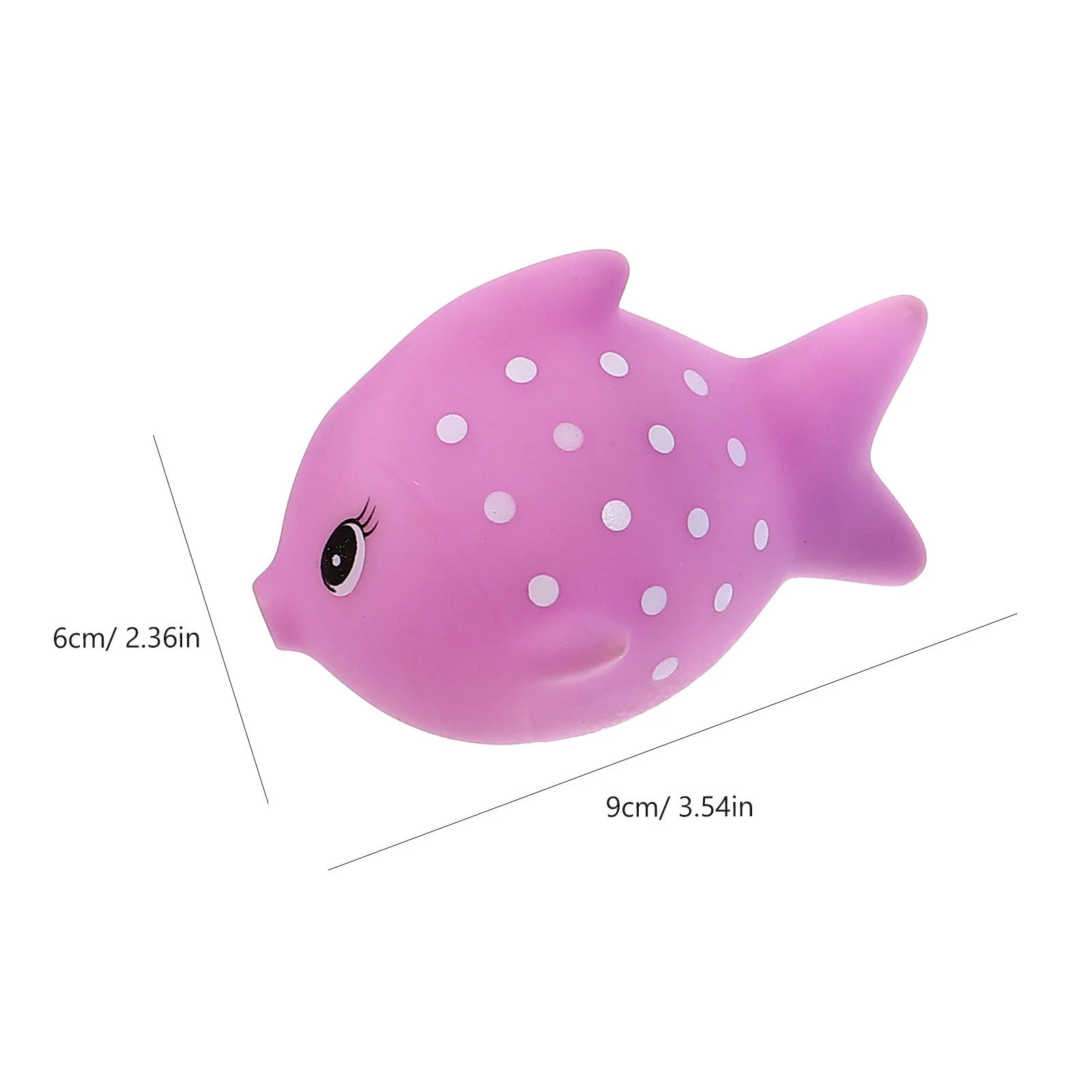 6 stuks drijvend vinyl waterdier bad leuk knijpgeluid vis babybadtijd entertainment drijvend speelgoed badspeelgoed