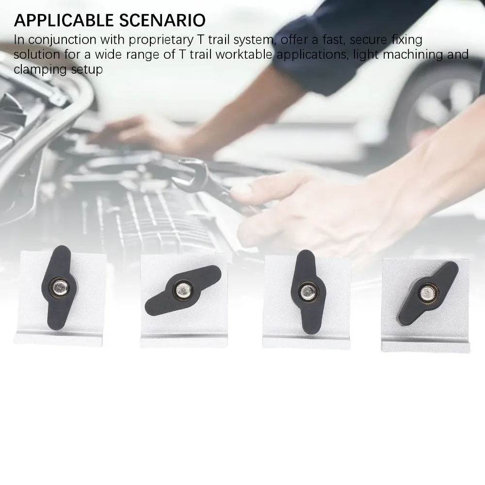 4pcs Aluminum Alloy T Track Stop Block With Knobs Short Block Woodworking Stop Block Universal Design Universal Stop Block