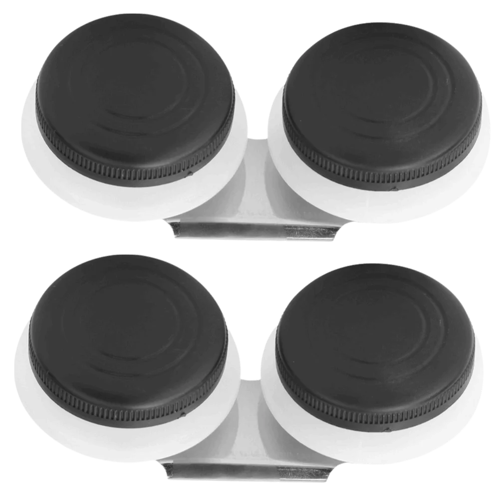 2pcs Large Mouth Stainless Steel Paint Cups Leak-Resistant Lids Screw Cap Design Double Dipper Palette Cups