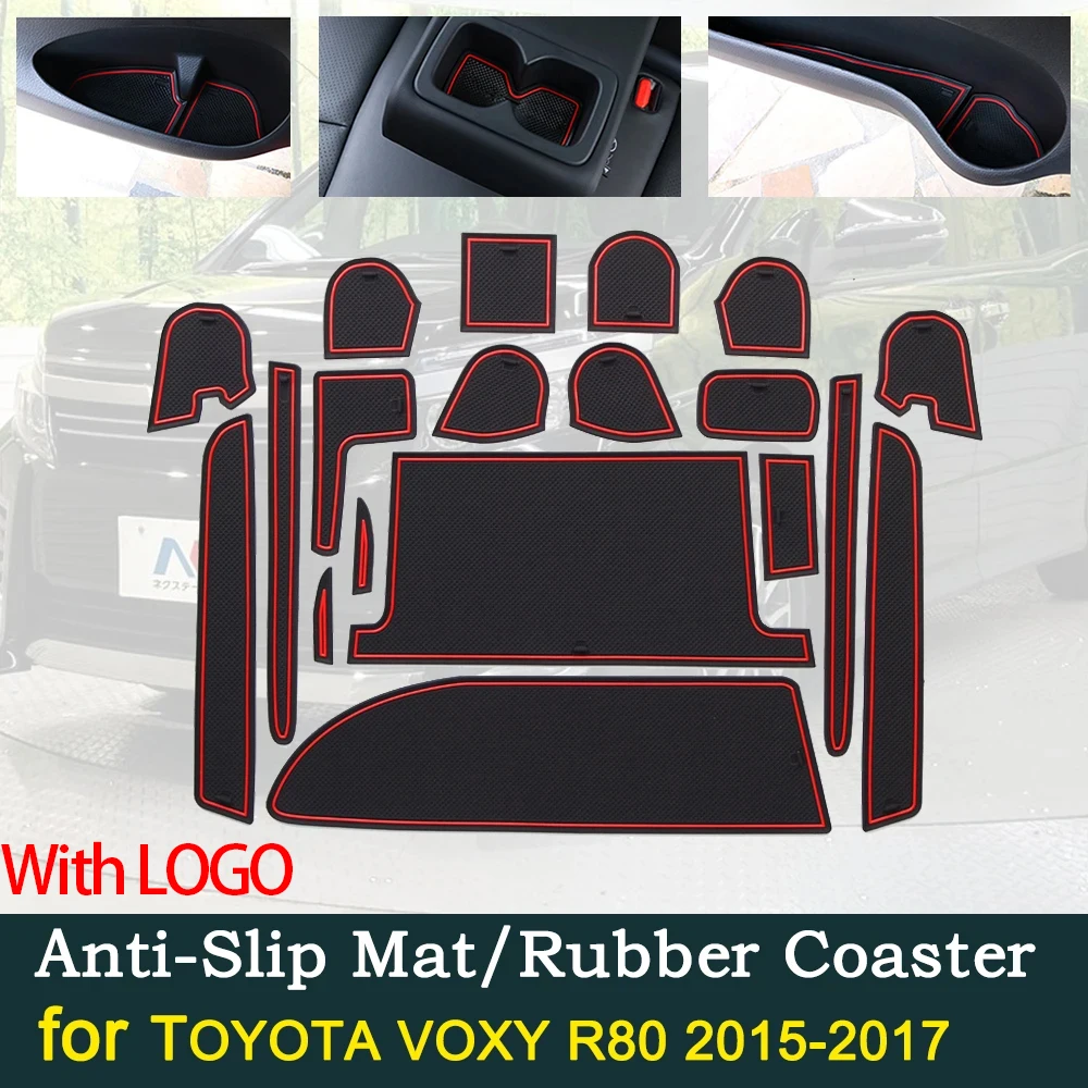 

Anti-Slip Mat Gate Slot Mats Cup Door Groove Pads for Toyota Voxy R80 2015~2017 Slot Hole Pad Car Interior Accessories Gadgets