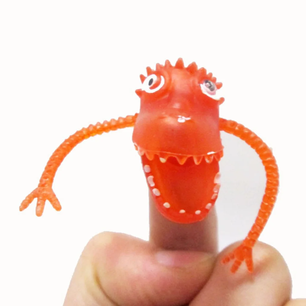 12 Uds. Marioneta de dedo de plástico de dinosaurio, recuerdos de fiesta de gran tamaño, regalo para niños, marionetas de dedo de animales de recompensa para celebración