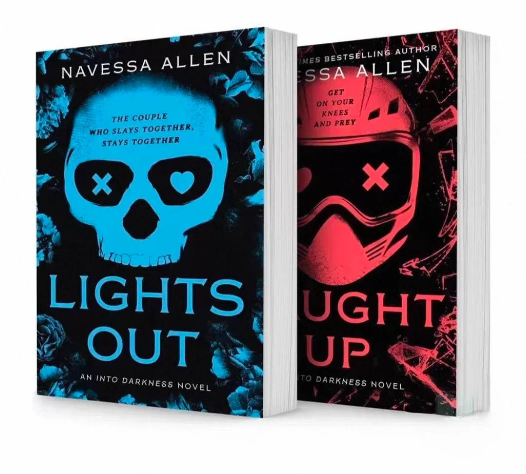 Into Darkness Series 2 Books Set Lights Out + Caught Up by Navessa Allen Dark Romance Paperback Novel