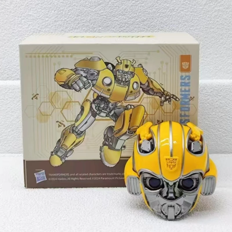 Original Transformers Bumblebee H1 Anime Peripheral Noise Reduction Alloy Headset Mech Model Ornament Boy'S Birthday Xmas Gift