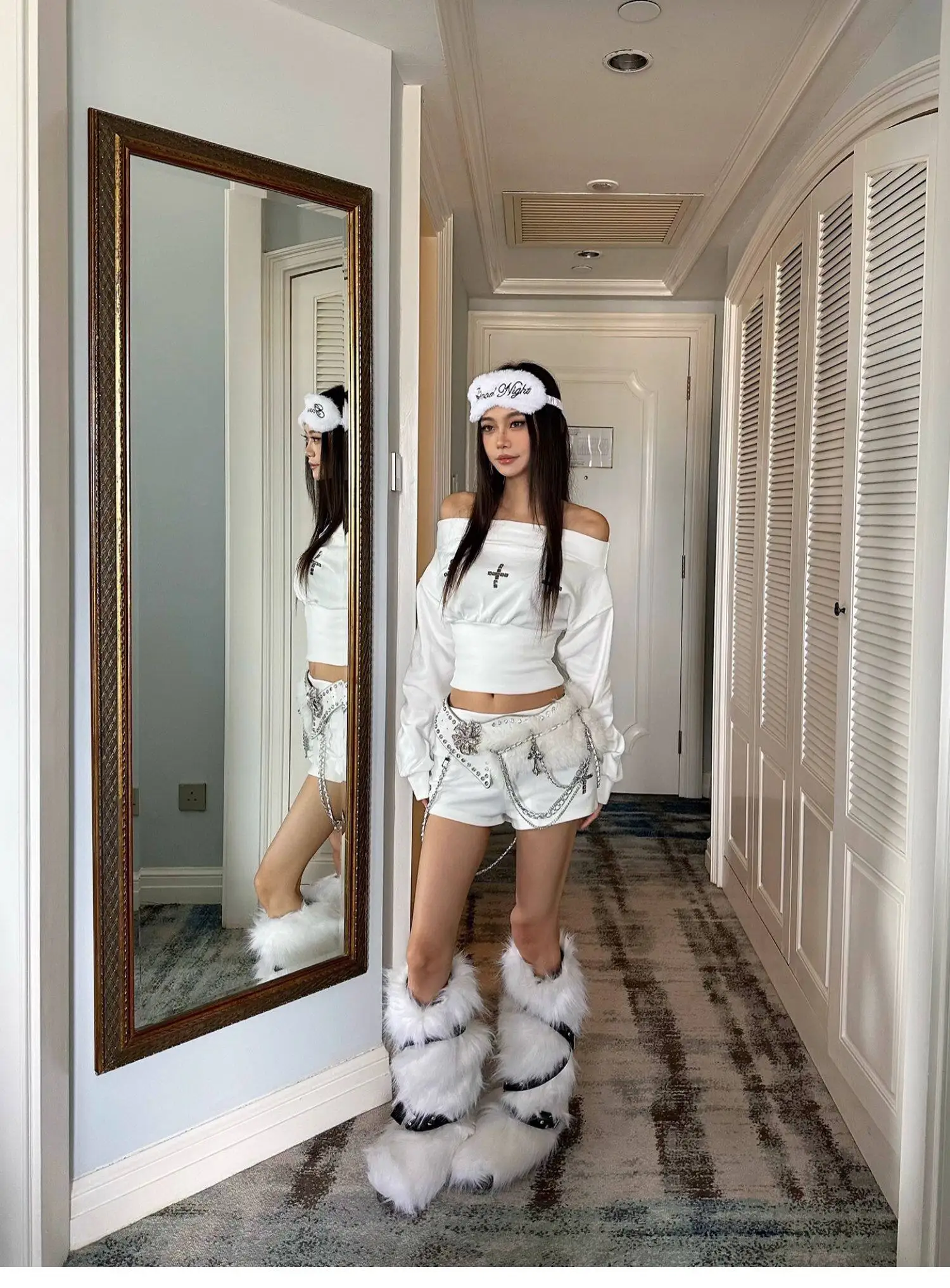 겨울 니트 펑크 스타일 빈티지 투피스 세트 여성 긴팔 따뜻한 풀오버+하이웨이스트 팬츠 여성 시크 한국 인기 의류