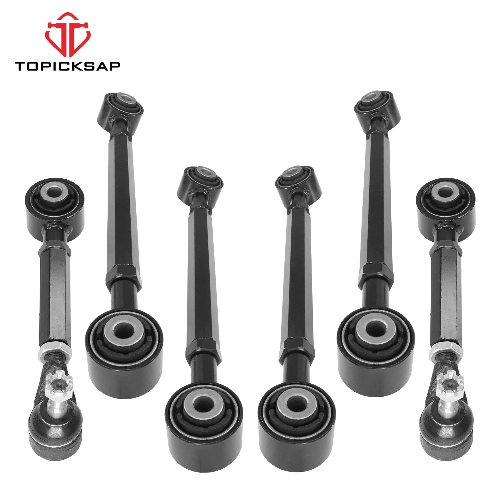 TOPICKSAP 6Pcs Rear Lower Control Arm w/Ball Joint for Honda Accord 2003-2007 Acura TSX 2004-2008 K621873 CMS60165