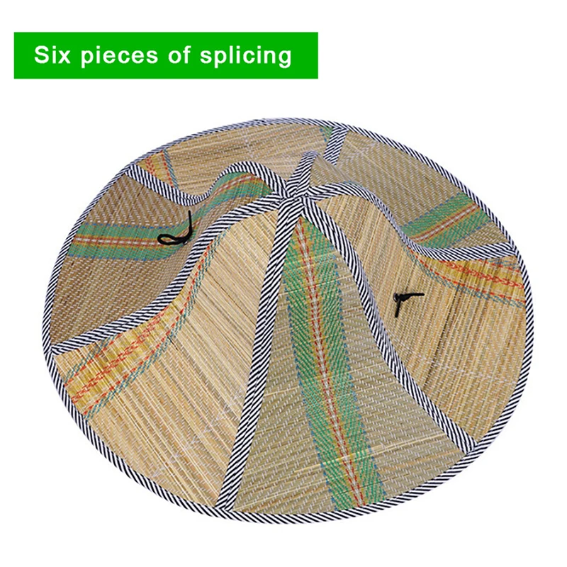 

Foldable Straw Hat Fishing Sun Cap Men Women Hiking Travel Camping Folding Sun Hats Drawstring Wide Brim Rattan Hat