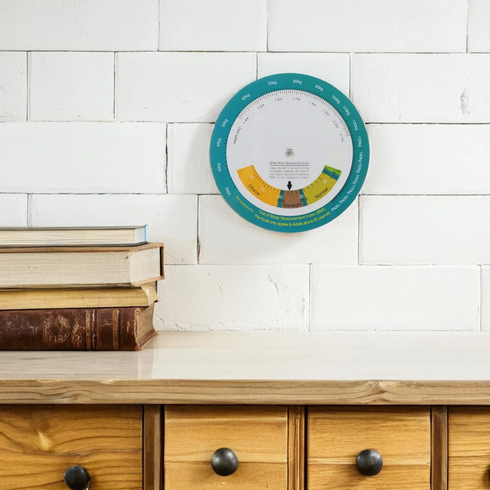 2 قطعة Bmi عجلة القياس الصحية جدار جبل آلة حاسبة وزن الجسم أداة تخطيط النظام الغذائي سهلة القراءة تتبع دقيق