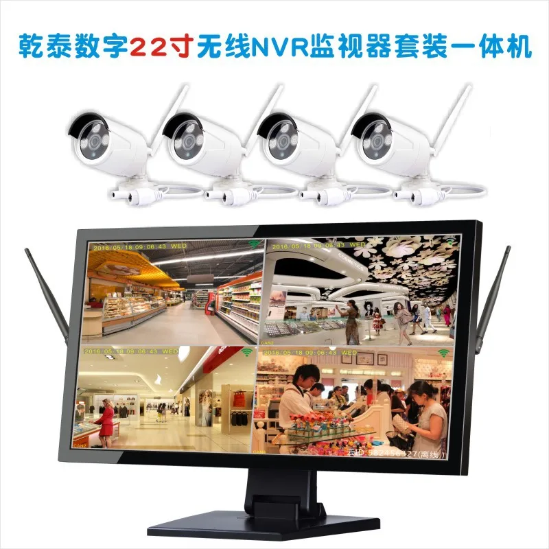 32-ChannelPOE industrial video recorder 22-inch all-in-one machine, support 8T hard disk video recorder storage provider display